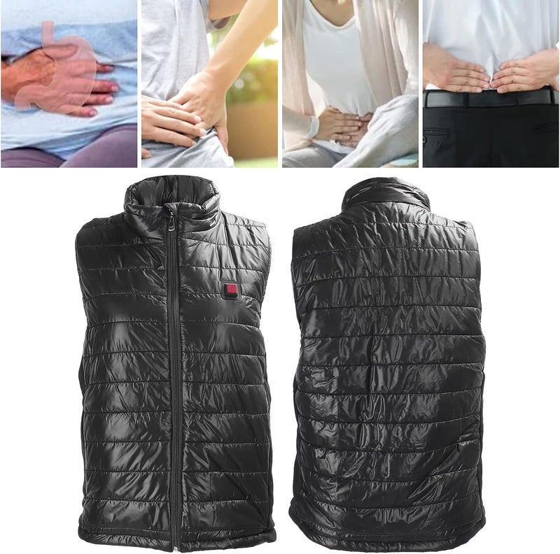 woobles Electric Heating Vest, Winter Heated Vest, USB Charging Warming Lightweight Heated Waistcoat for Outdoor Sport Winter (XXL) - Image 2